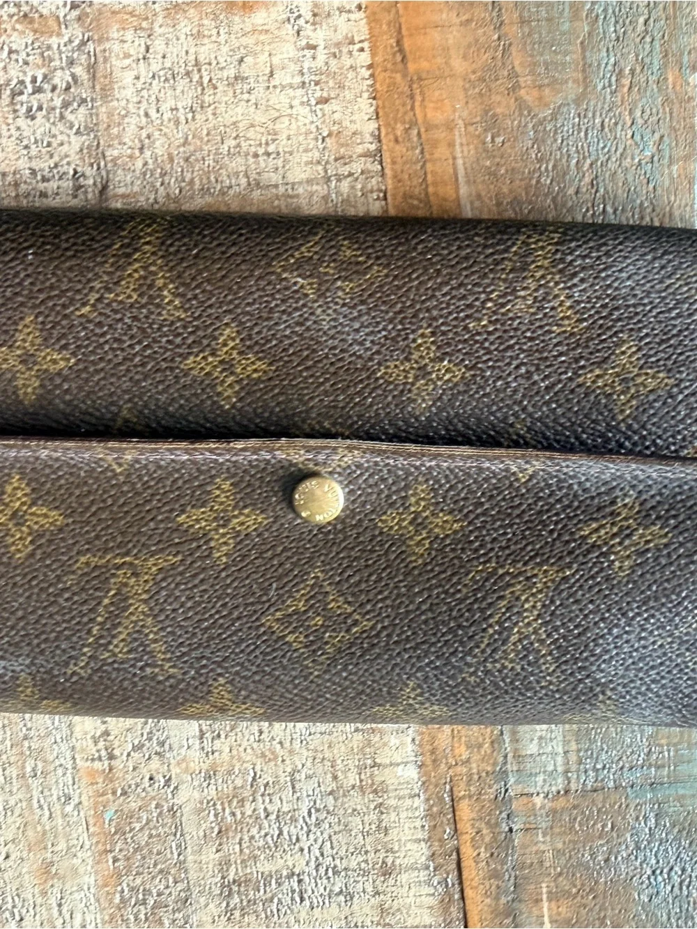 Louis Vuitton Monogram Canvas Strap in Dark Brown with Gold Motif